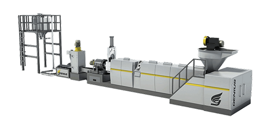 PLASTIC RECYCLING PELLETIZING MACHINE - Hopper Feeding Recycling Pelletizer