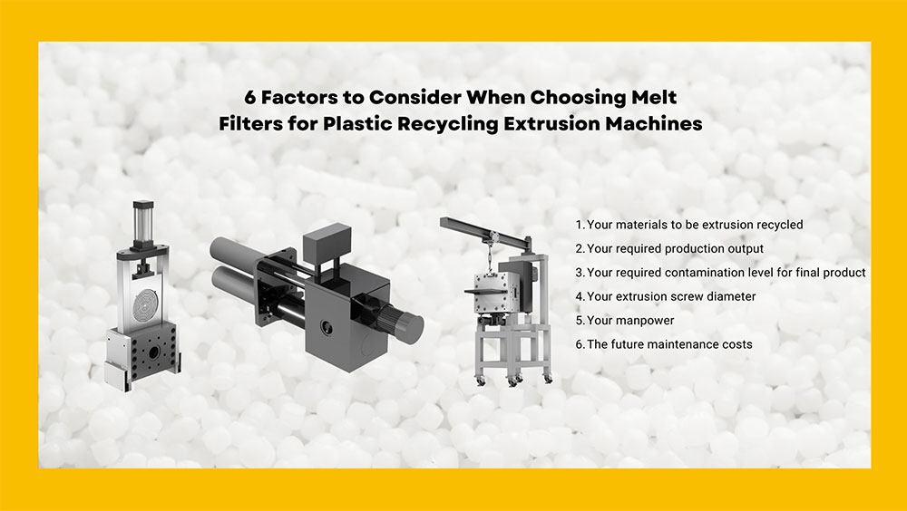 melt filter for plastic recycling extrusion machine