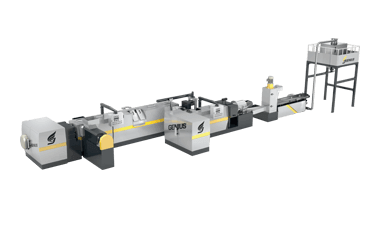 強制サイドフィードツーステージプラスチックリサイクル造粒機