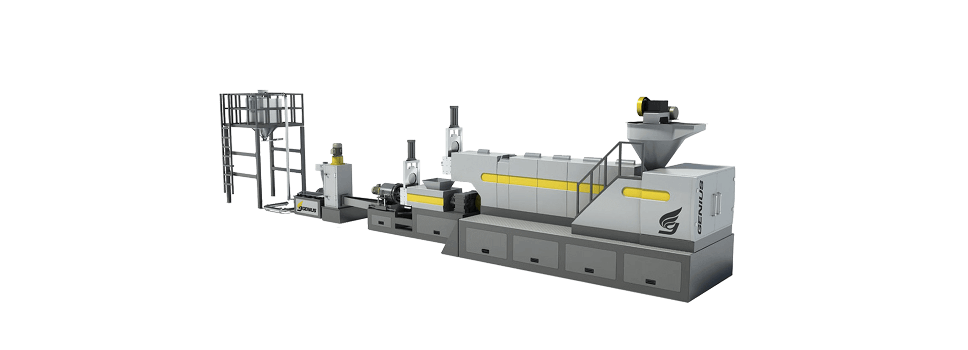 Two-Stage Hopper Feeding Recycling Machine
